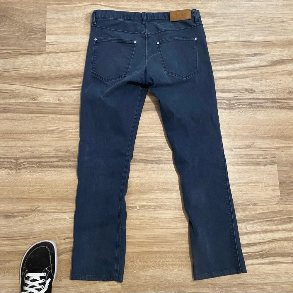 Acne Max Thunder Dark Blue Jeans – Size 32 / 28 - Picture 7 of 8